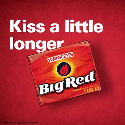 Big Red Wrigley'S Cinnamon Gum, 3 Fifteen-Stick Packs (45 Pieces Total)