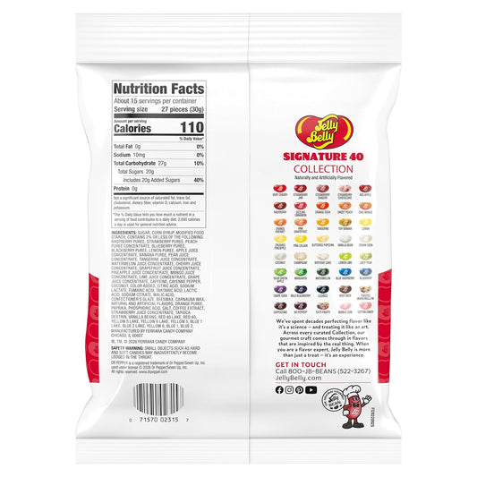 Jelly Belly Signature 40 Jelly Bean Collection - 1 Pound (16 Ounces) Resealable Bag - Genuine, Official, Straight from the Source