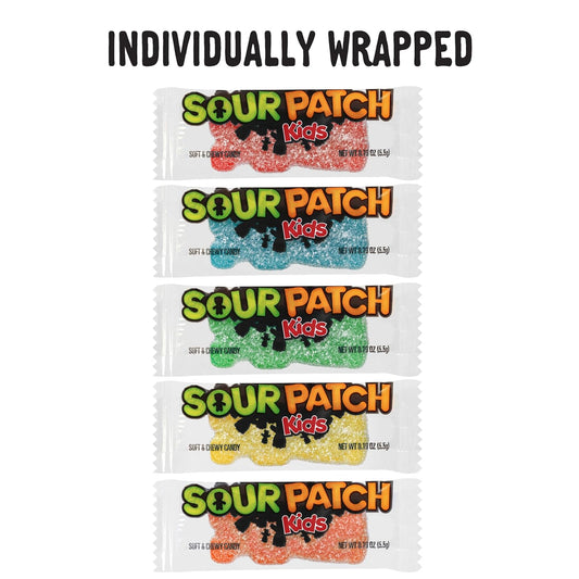 SOUR PATCH KIDS Big Kids Soft & Chewy Gummy Halloween Candy, 100 Ct