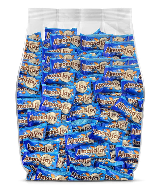 Almondjoy Candy Bars Bulk Fun Size Candy – 50 Snack Size Almondjoys Chocolate Candy Individually Wrapped – 2 Pounds