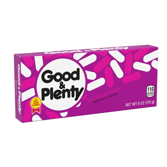 GOOD & PLENTY Licorice Fat Free, Candy Boxes, 6 Oz (12 Count)