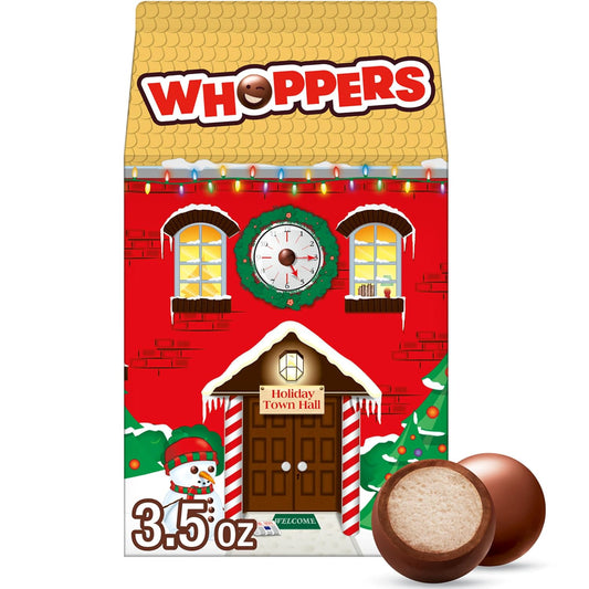 WHOPPERS Malted Milk Balls Chocolate Candy Carton, 3.5 Oz