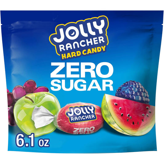 JOLLY RANCHER Zero Sugar Assorted Fruit Flavored Hard Candy Bag, 6.1 Oz