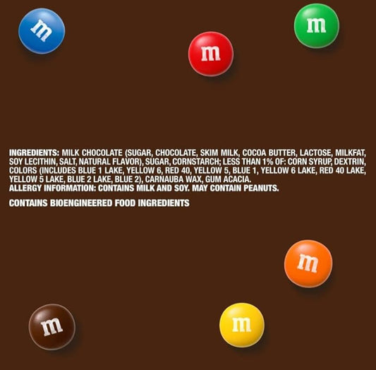 M&M's Milk Chocolate Candy - 3Lb Bulk Milk Chocolate M&M Candy