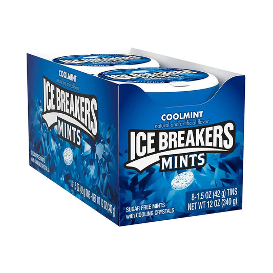 ICE BREAKERS Coolmint Sugar Free Mints Tins, 1.5 Oz (8 Count)