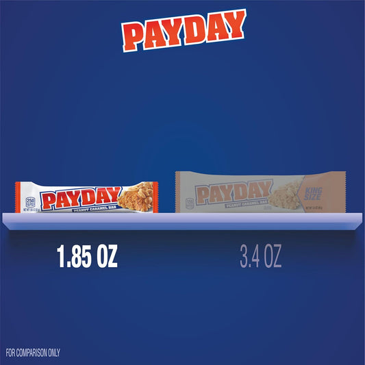 PAYDAY Peanut Caramel Candy Bars, 1.85 Oz (24 Count)