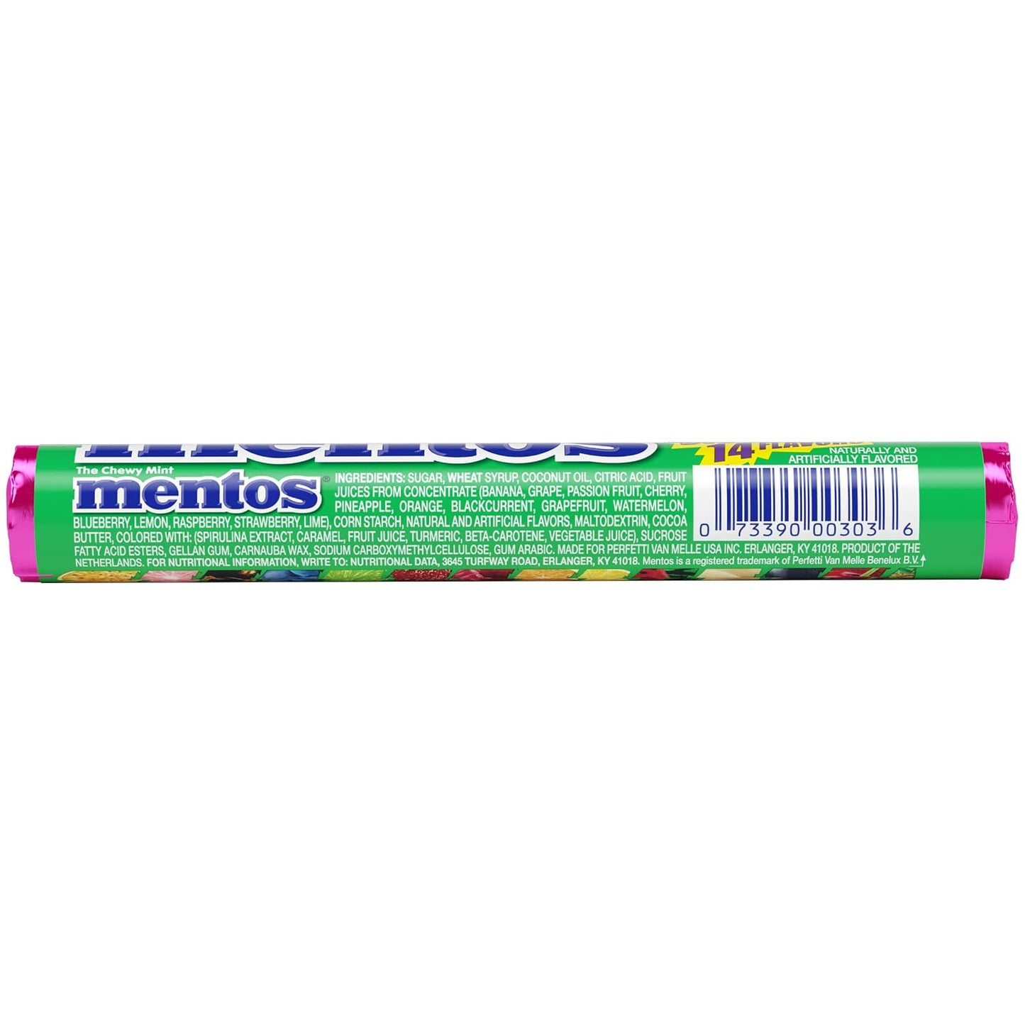 Mentos Chewy Mint Candy Roll, Discovery, 14 Pieces per Roll, 15 Count Pack