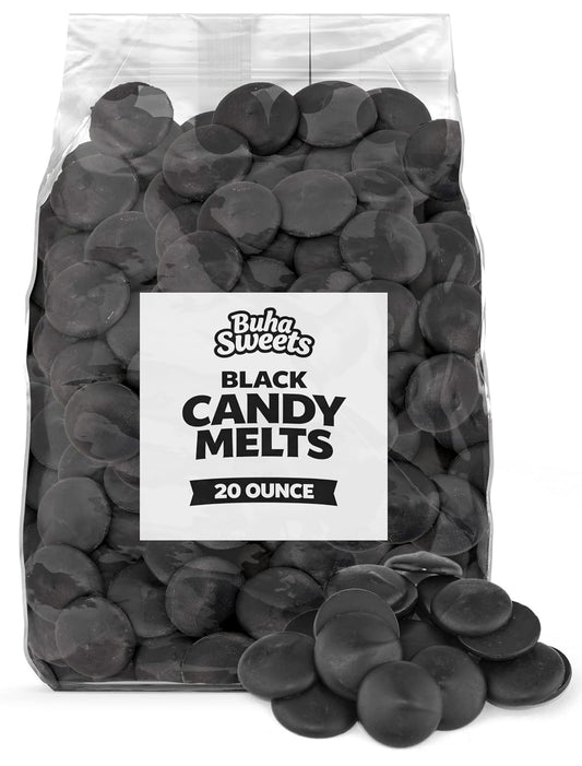 Bulk Black Candy Melts 20 Ounce - Vanilla Flavor Baking & Candy Coating Melting Wafers