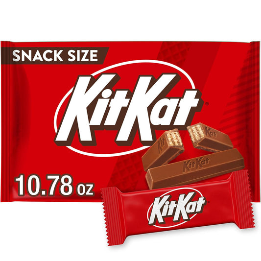 KIT KAT Milk Chocolate Wafer Snack Size, Easter Candy Bag, 10.78 Oz
