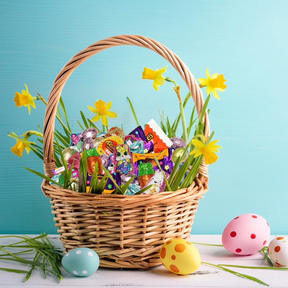 Bulk Chocolate Candy Mix - 1.5 Pound Assorted Individually Wrapped Chocolate Candies Variety Pack for Easter