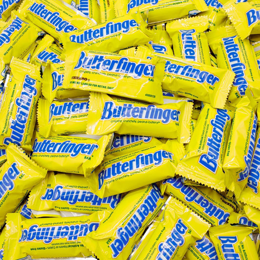 Butterfinger Candy Bars 1 Lb – anti Melt Pack, Individually Wrapped, Bulk Resealable Bag, Fun Size