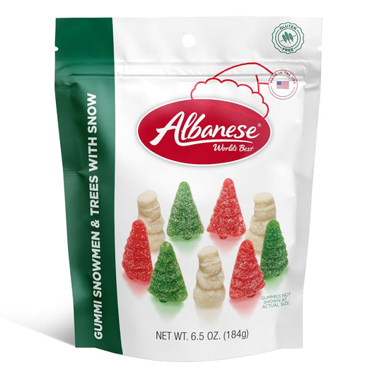 Albanese Gummi Snowmen & Trees with Snow 6.5 Ounce Bag of Candy