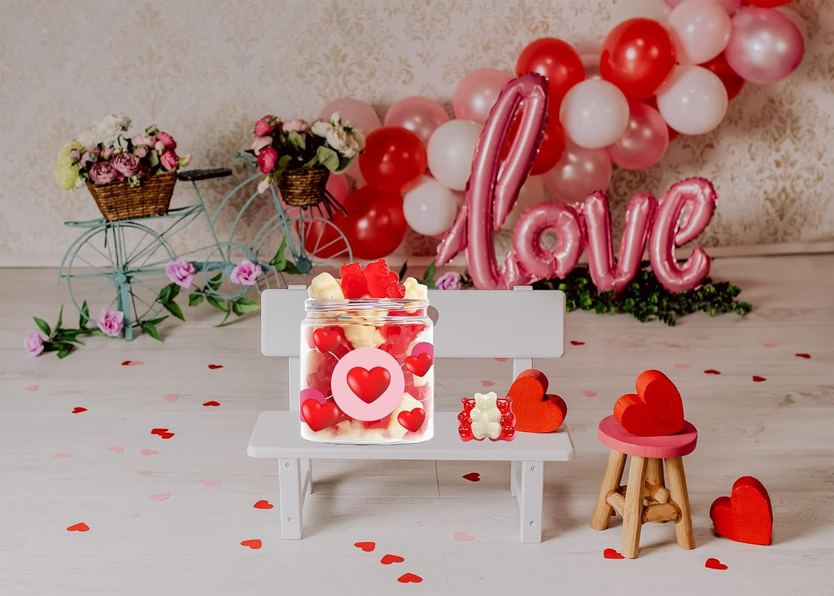 Fruidles Valentine's Wild Cherry & Strawberry Banana Gummi Bears Candy, No Artificial Sweeteners Gummy (Half-Pound)
