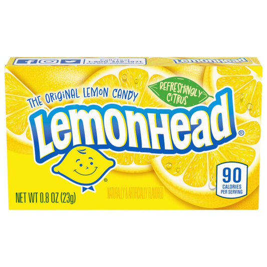 Lemonhead Hard Lemon Candy, 0.8 Ounce Boxes (Pack of 24)