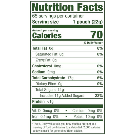 Black Forest USDA Organic Gummy Bears - 65 Pouches - .0.8Oz Each