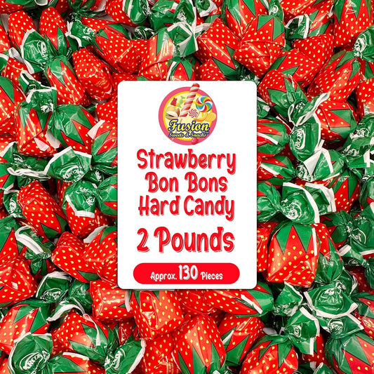 Strawberry Filled Hard Candy, Individually Wrapped, 2Lb, Gluten-Free