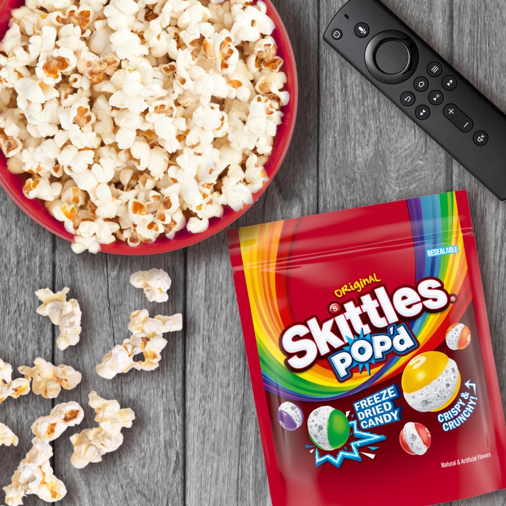 Skittles, Pop'D Originals Freeze Dried Candy, Freeze Dried Snacks, 5.5 Ounce