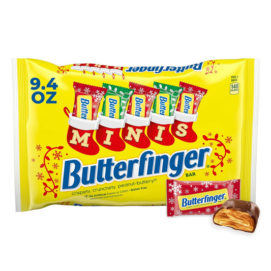 Butterfinger Minis, Peanut-Buttery Holiday Candy Bars, 9.4 Oz