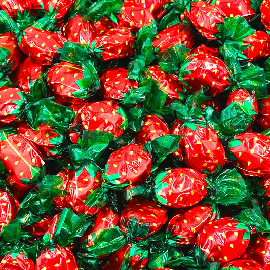 Strawberry Hard Candy | 1 Pound Bag - Approx. 85 Count | Strawberry Candy Individually Wrapped | Old Fashioned Candy | Retro Treat