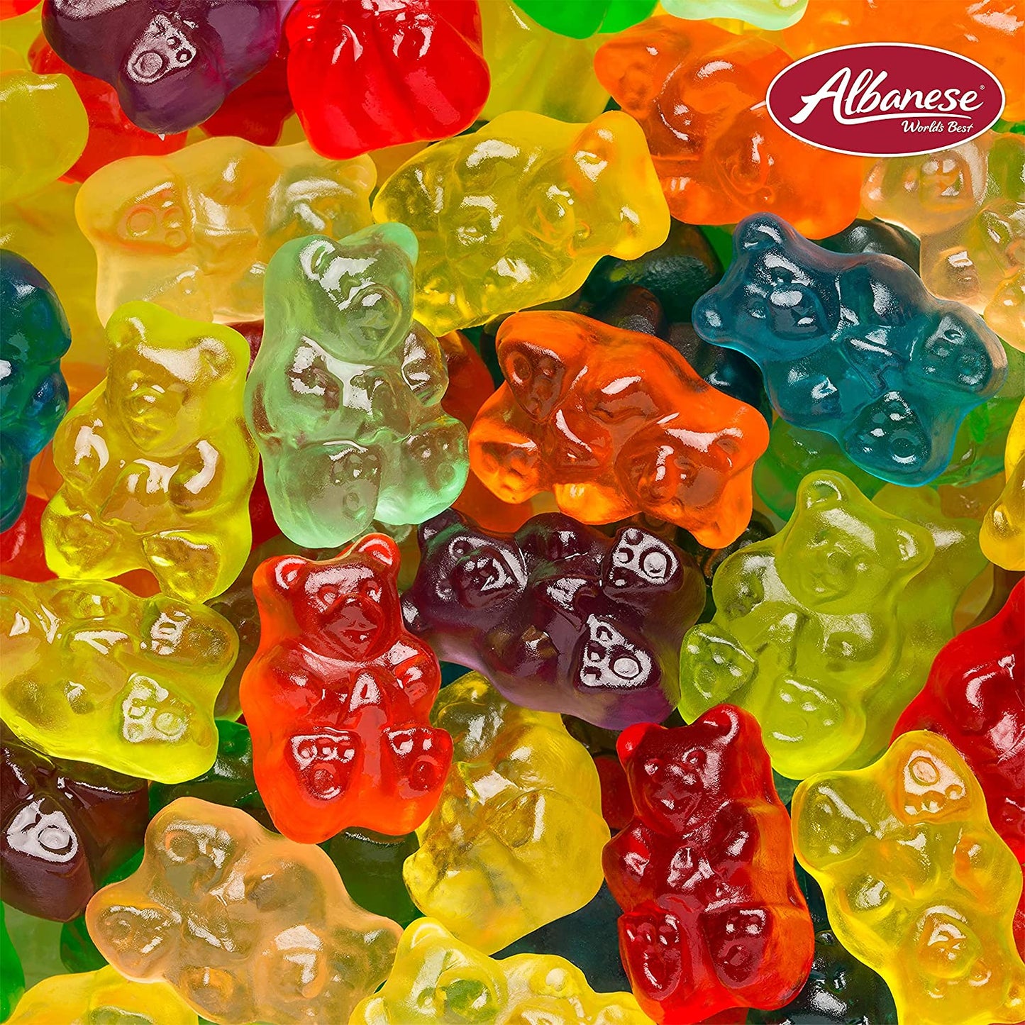Albanese World's Best 12 Flavor Gummi Bears | 36Oz Bag of Gummy Candy | Cherry, Blue Raspberry, Mango and More