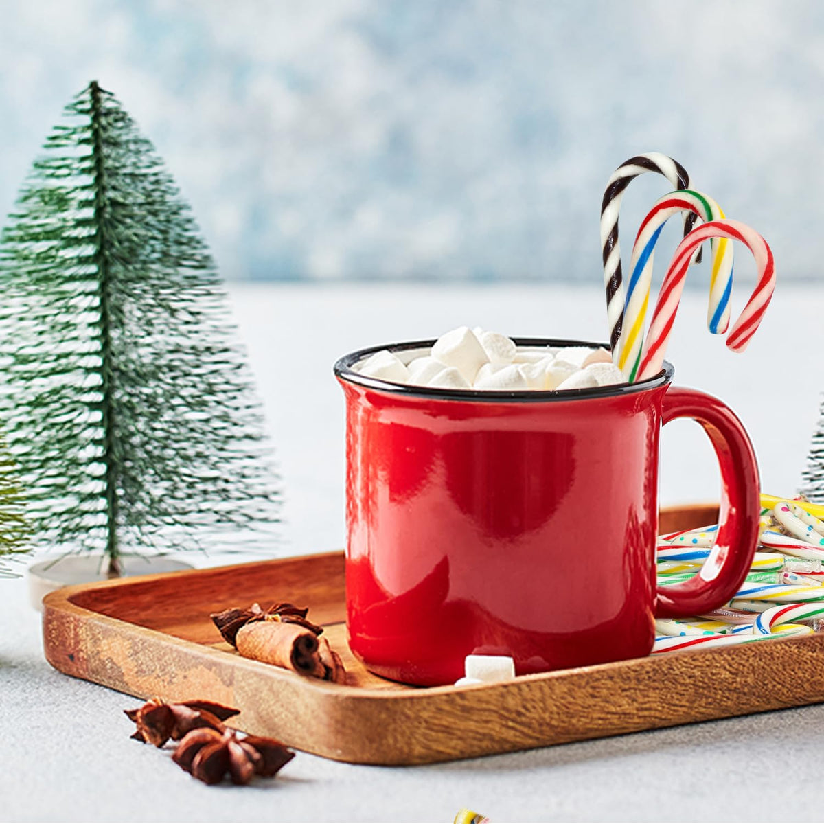 Taboom Bulk Assorted Candy Cane 96 Count - Christmas Candy Canes Variety Fruity Flavors Cherry, Lemon, & Hot Cocoa Holiday Colorful Candy Bulk