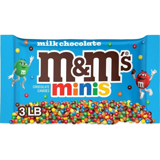 M&M'S MINIS Milk Chocolate Candy, Bulk Candy, 3 Lbs Bag
