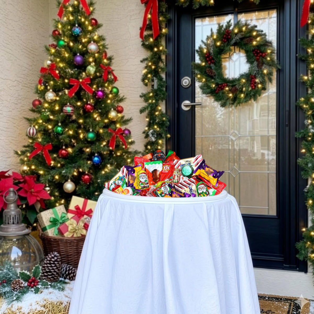 Bulk Christmas Candy Chocolate Variety Mix 4 LB - Individually Wrapped Assorted Holiday Themed Chocolates Assortment for Classroom Candies, Bowls, Parties, Stockings & Gift Bags