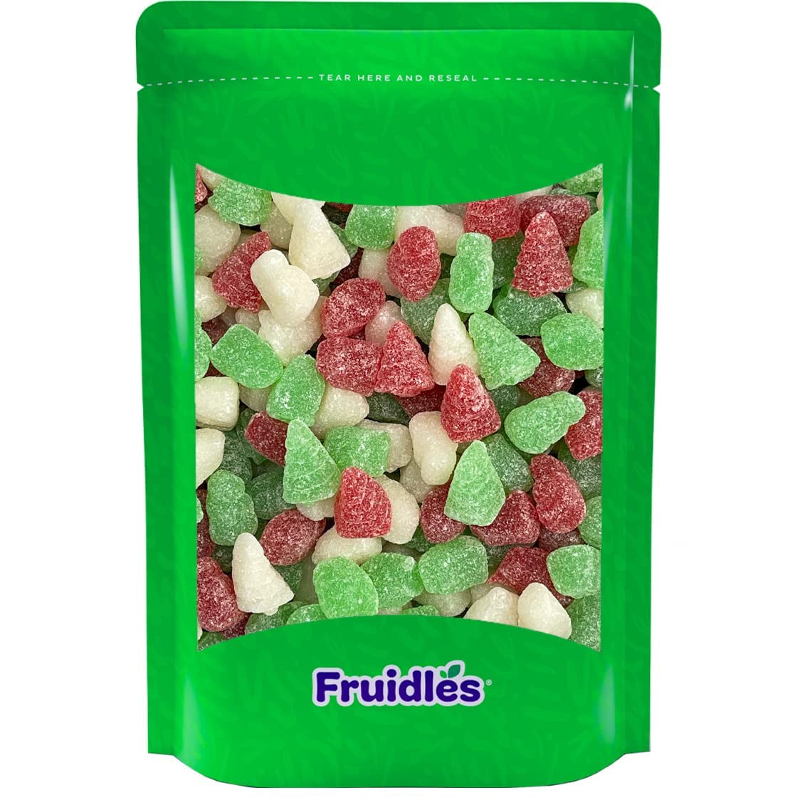 Fruidles Christmas Holiday Jelly Mix Fruit Gummi Candy, Delicious Holiday Shaped & Flavored Gummies (Half-Pound)