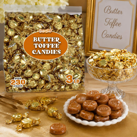 Gold Foil Candies - 3LB - Butter Toffee Candies for Candy Buffet