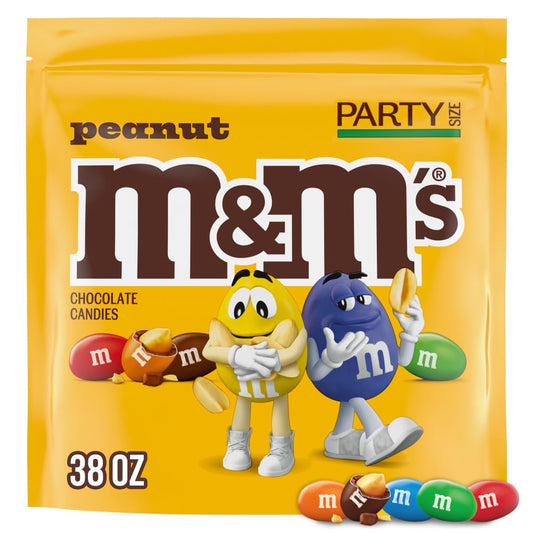 Peanut Milk Chocolate Candy Resealable Bulk Pack, Party Size, 38 Oz Bag, for Sharing, Baking and Snacking