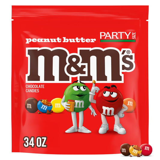Summer Peanut Butter, Chocolate Candy, Party Size, 34 Oz Resealable Bulk Candy Bag