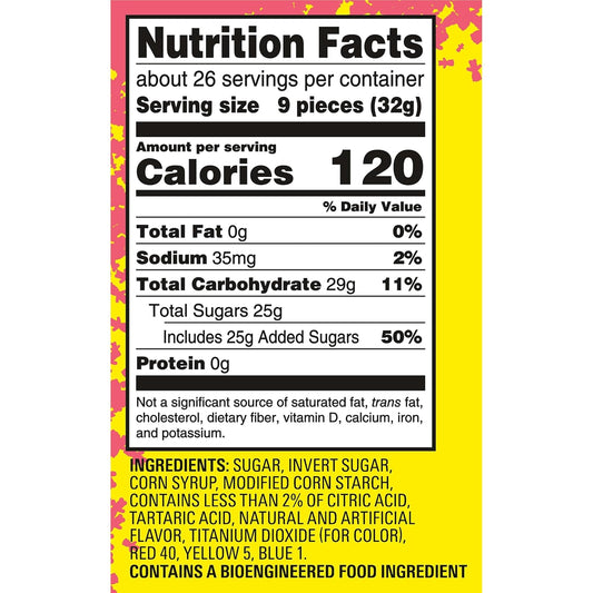 SOUR PATCH KIDS Watermelon Soft & Chewy Gummy Candy, Family Size, Bulk Candy, 1.8 Lb