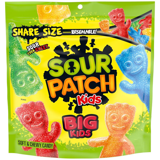 Sour Patch Kids, Big Kids Soft and Chewy Gummy Candy, Share Size, 12 Ounce