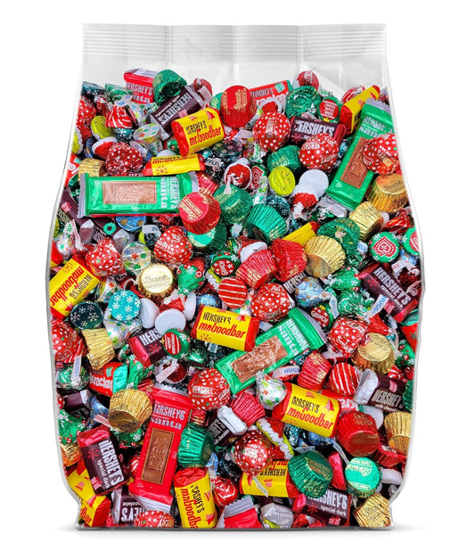 Christmas Chocolate Bulk Candy Variety Pack - 2Lb Bulk Christmas Candy Individually Wrapped