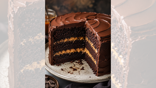 Chocolate Cake with Whipped Sea Salt Caramel