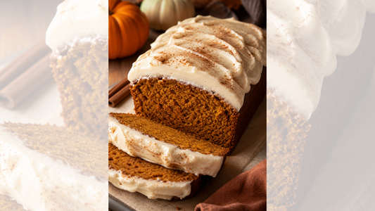 Pumpkin Loaf Cake with Cinnamon Cream Cheese Frosting