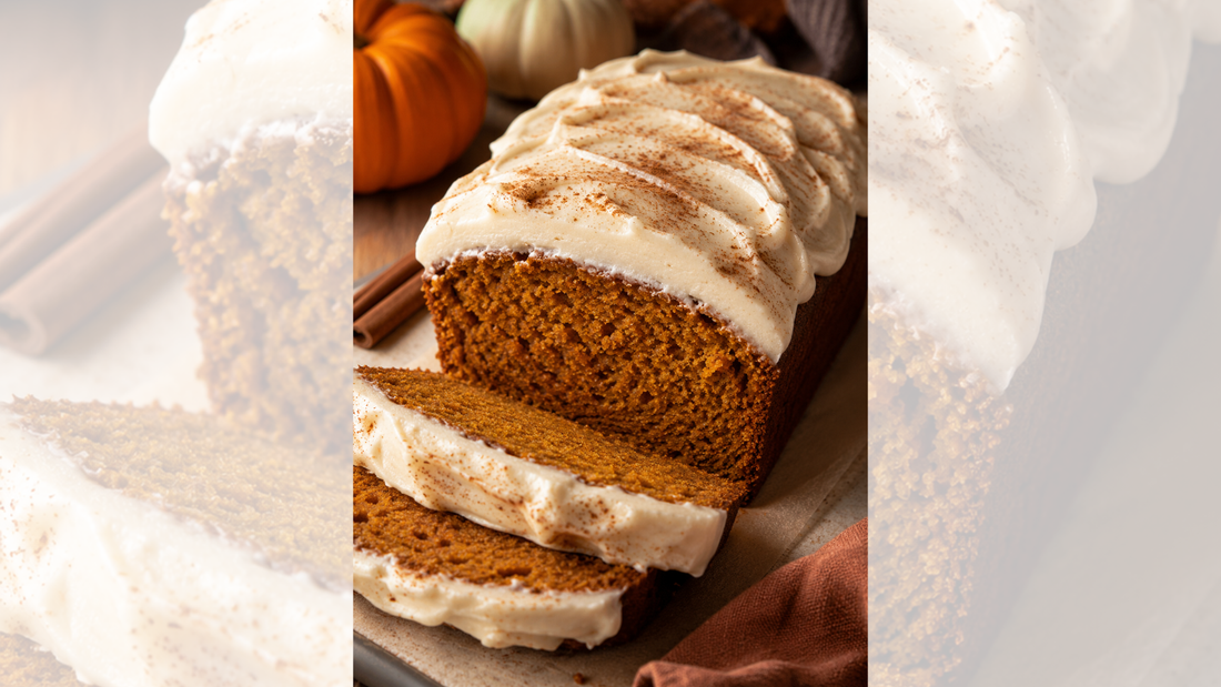 Pumpkin Loaf Cake with Cinnamon Cream Cheese Frosting
