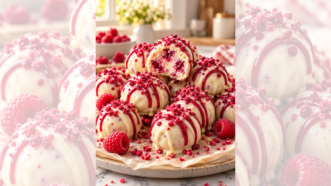 White Chocolate Raspberry Cheesecake Balls Recipe