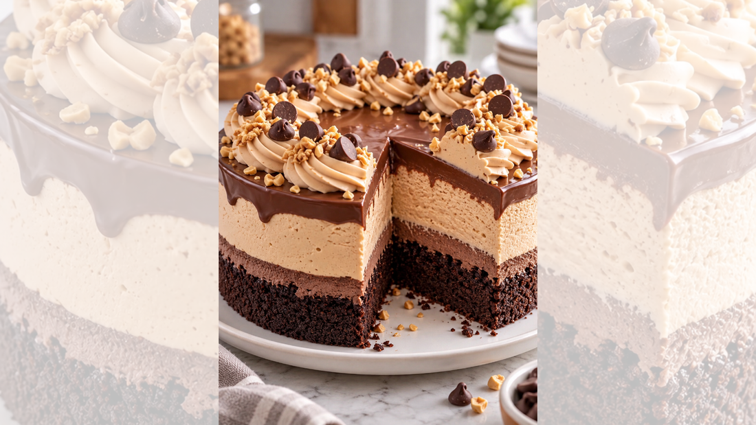 Peanut Butter Chocolate Mousse Cake
