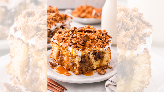 Butterfinger Poke Cake