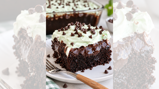 Grasshopper Poke Cake