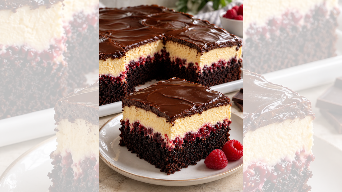 Chocolate Raspberry Cheesecake Cake
