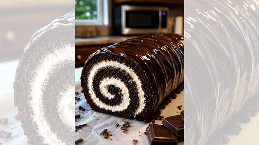 Chocolate Cake Roll with Cream Filling