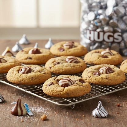 Hershey Hugs Bulk Candy 200 Pieces - Bulk Kisses Hugs Candy Individually Wrapped in Silver Foils - 2 Pounds