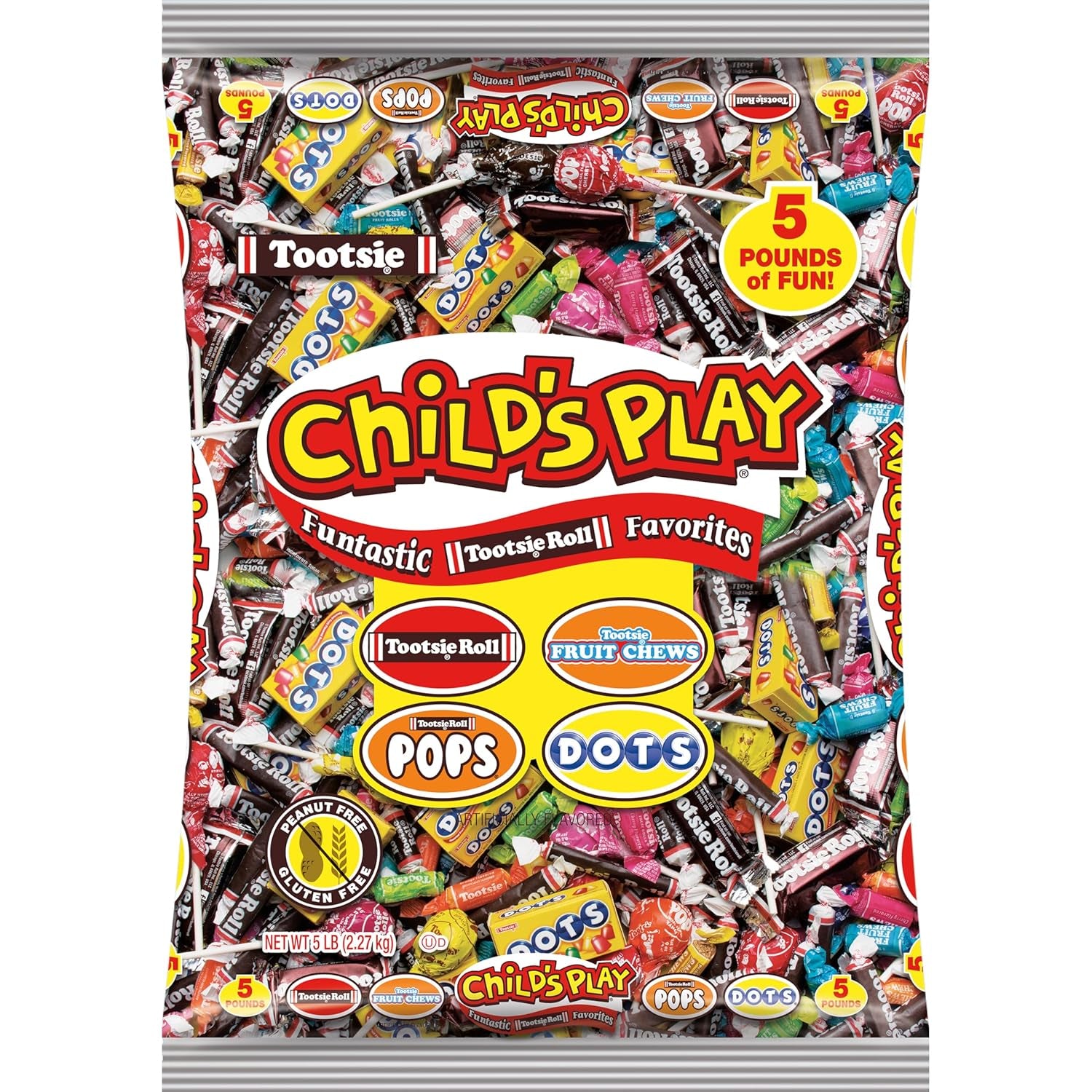 Tootsie Roll Child's Play Candy Favorites - 5 Pounds of Individually Wrapped Party Candy
