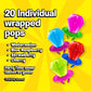 Ring Pop Lollipops - Bulk Candy Individually Wrapped Suckers Variety Party Pack- 20 Count