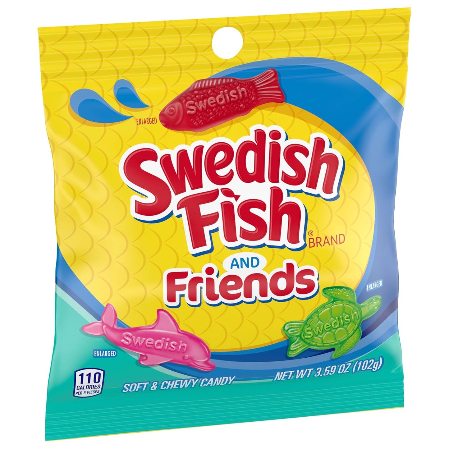 SWEDISH FISH and Friends Soft & Chewy Gummy Candy, Bulk Candy, 12-3.59 Oz Bags
