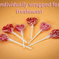 Valentine’s Day Heart Lollipops Candy 24 Pack – Dye Free, Fruity Sweet Love Pops