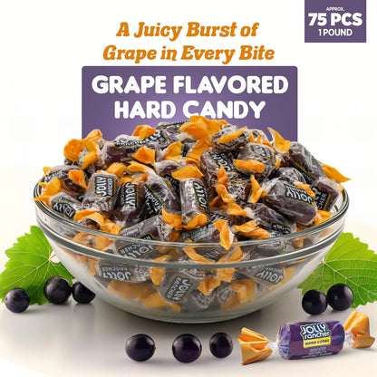 Grape Jolly Ranchers Hard Candy – Original Flavor – 1 LB Bulk Bag (Approx. 75 Pieces)