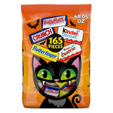 Butterfinger, CRUNCH, 100 Grand, Baby Ruth, Kinder Bueno and Kinder Chocolate, Minis Assorted Halloween Candy Bag, 165 Count, 48.05 Oz